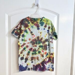 Hand Crafted Tie Dye Tee Shirt Kids Medium